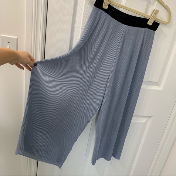 ZARA Wide Leg Pleated Pants Culottes - Picture 8 of 12